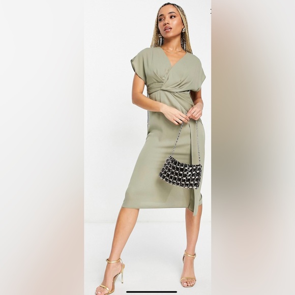 ASOS Dresses & Skirts - ASOS Sage Green Dress | Size 6
